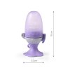 BABYONO Cumlík silikónový na kŕmenie Flower violet 6m+