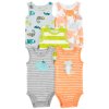 CARTER'S Body bez rukávov Stripes Animals chlapec 5ks (Variant CARTER'S Body bez rukávov Stripes Animals chlapec 5ks 12m)