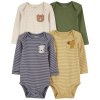 CARTER'S Body dlhý rukáv Navy/Olive Animal chlapec 4ks (Variant CARTER'S Body dlhý rukáv Navy/Olive Animal chlapec 4ks 12m/ veľ. 80)