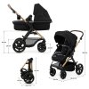 KINDERKRAFT Kočík kombinovaný Moov 2 3v1 (Variant KINDERKRAFT Kočík kombinovaný Moov 2 3v1 Moonlight Grey - penové kolesá)
