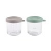 Tégliky na jedlo sklenené 2x 250 ml Green Grey