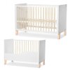 KINDERKRAFT SELECT Postieľka drevená so zábranou Nico White, Premium