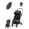 Grafitový športový kočík Recaro Lexa Elite Mat Black s otočnou sedačkou do 22kg, balíček príslušenstva v hodnote 99 € úplne zadarmo