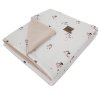 EKO Deka bavlnená obojstranná podšitá velvet (Variant EKO Deka bavlnená obojstranná podšitá velvet Beige Meadow 100x80cm)