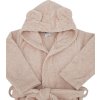 EKO Župan bavlnený s kapucňou a uškami (Variant EKO Župan bavlnený s kapucňou a uškami Beige veľ. 80-86)