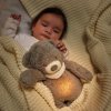 NATTOU Uspávačik plyšový hudobný so svetielkom a senzorom plaču 4v1 Sleepy Bunny Pale Brown 0m+