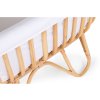 Košík na bábätko ratanový + matrac + poťah Jersey Off White