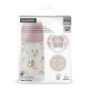SUAVINEX | Sada fľaša 270ml + cumlík fyziologický 0/6m + klip Walk (Variant SUAVINEX | Sada fľaša 270ml + cumlík fyziologický 0/6m + klip Walk - ružová)