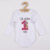 Body s potlačou New Baby Už mám 1 rok ružové, v.86