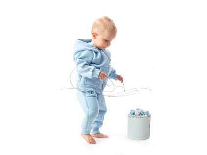 Zateplená tepl. souprava s kapucí sv. modrá