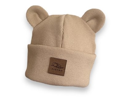 Přechodová čepička medvídek hnědá 0-1 rok