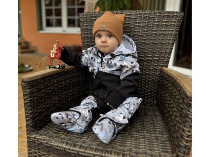 Softshellová rostoucí bunda pejsci