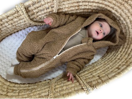 Beránkový zimní overal s oušky