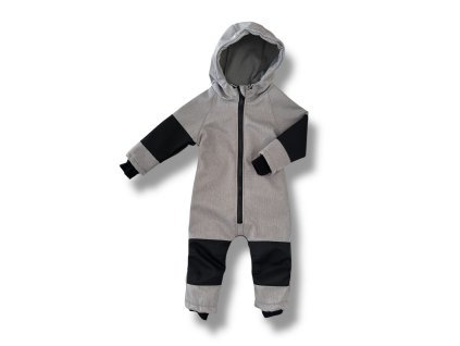 Softshellová rostoucí kombinéza šedá