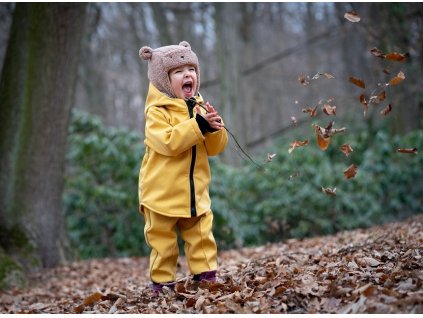 Softshellová parka horčičová