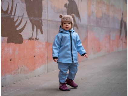 Softshellová parka modrá