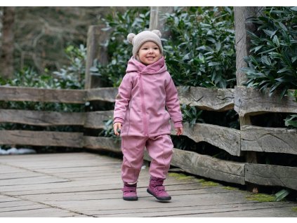 Softshellová parka starorůžová