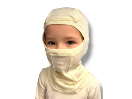 Kukla merino s otvorem na oči - smetanová