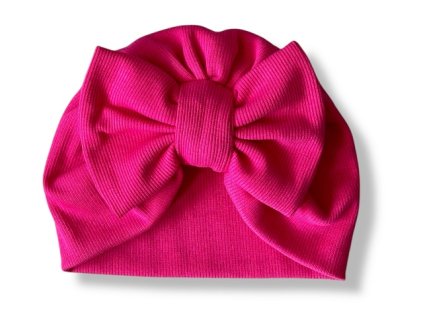 Turbánek s mašlí malina