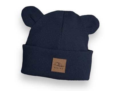 Přechodová čepička medvídek tmavá modrá 1-2 roky