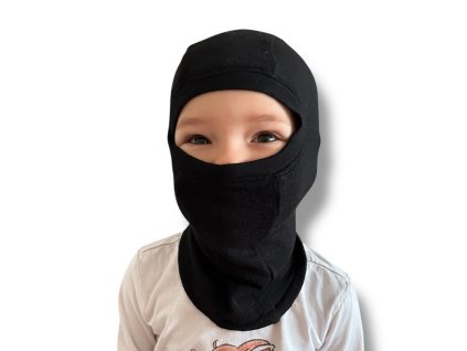 Kukla merino s otvorem na oči - černá