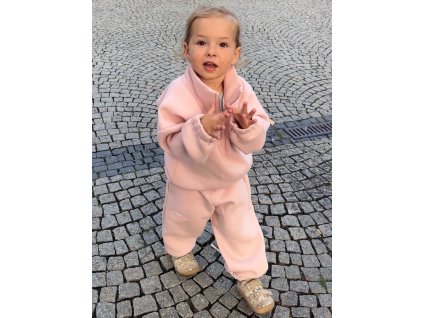 Oversized teplákovka růžová