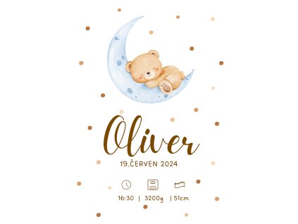 Plakát na zeď - měsíček