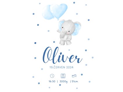 Plakát na zeď - slon