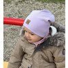 Dvouvrstvá přechodová čepička - fialová