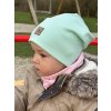 Dvouvrstvá přechodová čepička vel. 2-4 roky - mint