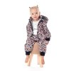 Softshellové rostoucí kalhoty leopard růžový