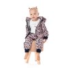 Softshellové rostoucí kalhoty leopard růžový