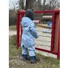 Softshellové rostoucí kalhoty s puky modré