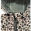 Softhellová parka Leopard růžový