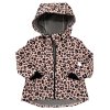 Softhellová parka Leopard růžový