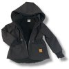 Softshellová parka černá s beránkem