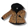 Softshellová parka leopard hnědý s beránkem