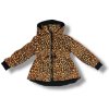 Softshellová parka leopard hnědý s beránkem