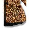 Softshellová parka leopard hnědý s beránkem