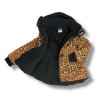Softshellová parka leopard hnědý s beránkem