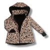 Softshellová parka leopard růžový s beránkem