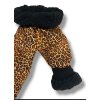 Softshellové rostoucí kalhoty leopard hnědý s beránkem