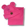 Čepička a nákrčník tm. růžová
