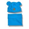 Čepička a nákrčník tyrkys 0-1 rok