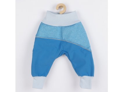 Softshellové kojenecké kalhoty New Baby modré