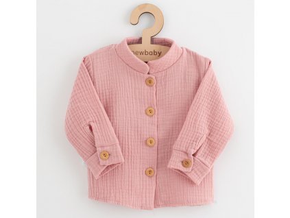 Kojenecká mušelínová košile New Baby Soft dress růžová