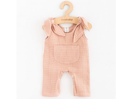 Kojenecké mušelínové lacláčky New Baby Comfort clothes růžová