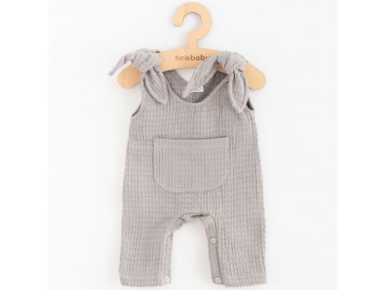 Kojenecké mušelínové lacláčky New Baby Comfort clothes šedá