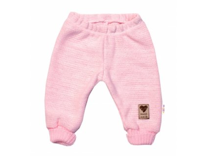 Pletené kojenecké kalhoty Hand Made Baby Nellys, růžové, vel. 80/86