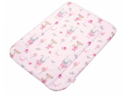 Přebalovací podložka 50x70 cm, bavlna, Liška a Zajíc Baby Nellys, růžová